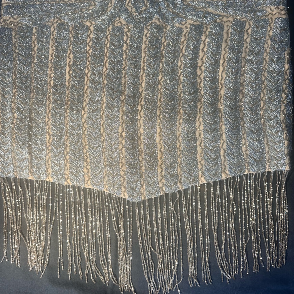 Haute Hippie Silver and Cream Mini Skirt